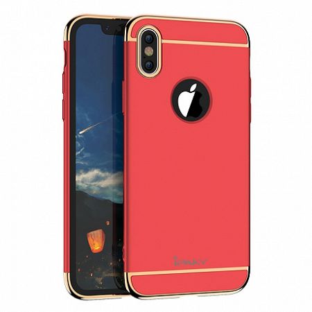 iPaky 3 in 1 Elegant műanyag tok iPhone X/XS, piros