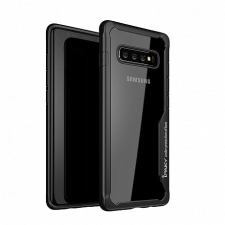 iPaky Survival Anti-Fall szilikon tok Samsung Galaxy S10, fekete