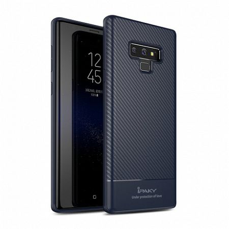 iPaky szilikon tok Carbon Fiber Flexible Samsung Galaxy Note 9, kék