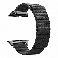 Apple Watch Leather Loop 42/44mm szíj, Black