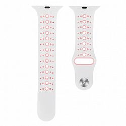 Apple Watch Silicone Sport 42/44mm szíj, White Pink