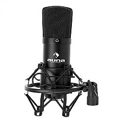 Auna CM001B stúdió kondenzátor mikrofon, fekete