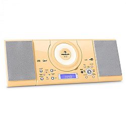Auna MC 120, sztereó rendszer, MP3, USB, CD, FM, falra szerelhető, krémszínű