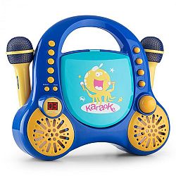 Auna Rockpocket, gyerek karaoke rendszer, CD, AUX, 2 x mikrofon, kék