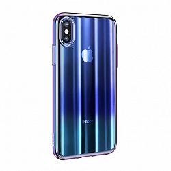 Baseus Aurora műanyag tok Apple iPhone XS Max, kék (WIAPIPH65-JG03)