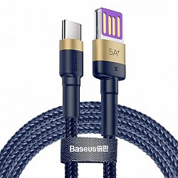 Baseus Cafule kábel USB / USB-C Quick Charge 1m, arany/kék