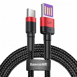 Baseus Cafule kábel USB / USB-C Quick Charge 1m, piros/fekete