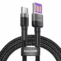 Baseus Cafule kábel USB / USB-C Quick Charge 1m, szürke/fekete 