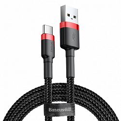 Baseus Cafule kábel USB / USB-C Quick Charge 3.0 2m, fekete/piros 