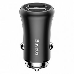 Baseus Gentleman Universal Charger 2x USB 4.8A autós töltő, fekete (CCALL-GB01)