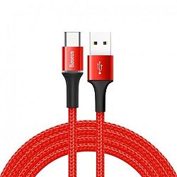 Baseus Halo kábel LED világító USB / USB-C 2A 2m, piros 