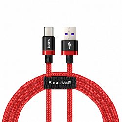 Baseus Purple Gold Red kábel USB / USB Type-C QC 3.0 1m, piros (CATZH-A09)