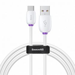 Baseus Purple Ring kábel USB / USB-C Quick Charge 1m, feher