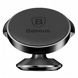Baseus Small Ears Series Leather mágneses autós tartó, fekete (SUER-F01)
