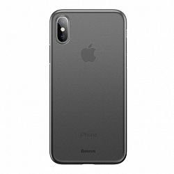 Baseus Wing Ultra Thin műanyag tok iPhone XS Max, átlátszó fekete (WIAPIPH65-E01)