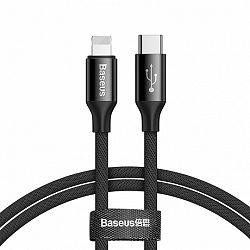 Baseus Yiven kábel USB-C / Lightning 2A 1m, fekete 