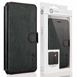 Caseflex bőrtok Leather Wallet iPhone 6/6s Fekete/Piros
