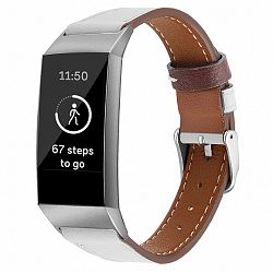 Fitbit Charge 3 Leather Italy (Large) szíj, White