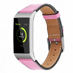 Fitbit Charge 3 Leather Italy (Small) szíj, Pink