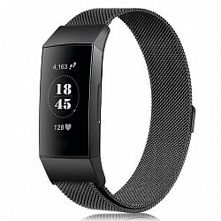 Fitbit Charge 3 Milanese (Large) szíj, Black
