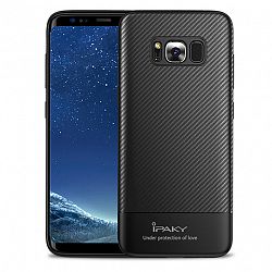 iPaky szilikon tok Carbon Fiber Flexible Samsung Galaxy S8 Fekete
