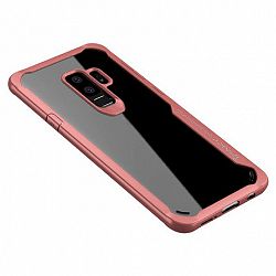 iPaky szilikon tok Frame Samsung Galaxy S9 Plus átlátszó/Rózsaszín