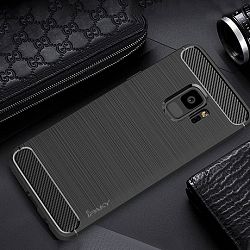 iPaky szilikon tok Slim Carbon Flexible Samsung Galaxy S9 Fekete