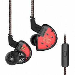 KZ ES4 Hybrid Hi-Fi fülhallgató Headset, fekete