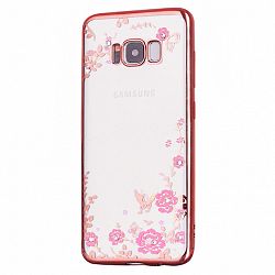 MG Bloomy Stylish TPU Flower szilikon tok Samsung Galaxy S8 Plus G955, arany