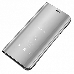 MG Clear View könyv tok Samsung Galaxy A7 2018 A750, ezüst