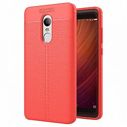 MG szilikon tok Litchi Pattern Xiaomi Redmi Note 4X (Snapdragon), piros