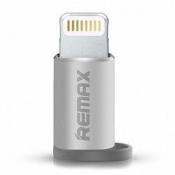 Remax adapter Micro USB / Lightning, ezüst