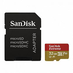 SanDisk Extreme microSDHC 32GB UHS-I V30 A1 + adapter (SDSQXAF-032G-GN6MA)