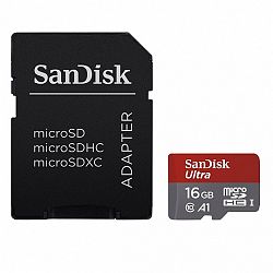 SanDisk MicroSDHC Ultra 16GB C10/UHS-I/A1 + adapter (SDSQUAR-016G-GN6MA)