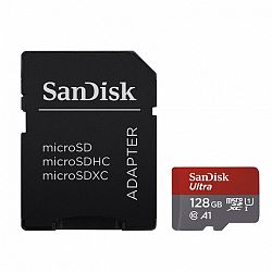 SanDisk Ultra microSDXC 128GB UHS-I U1 + adapter (SDSQUAR-128G-GN6MA)