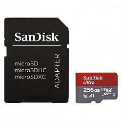 SanDisk Ultra microSDXC 256GB C10/UHS-I/A1 + adapter (SDSQUAR-256G-GN6MA)
