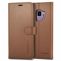 Spigen Wallet S könyv tok Samsung Galaxy S9 G960, barna (592CS22871)