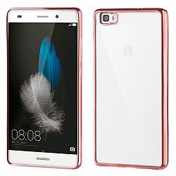 Szilikon tok Metalic Slim Huawei P8 Lite Rózsaszín