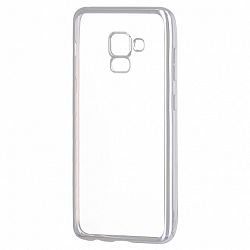 Szilikon tok Metalic Slim Samsung Galaxy A8 2018 A530 Ezüst