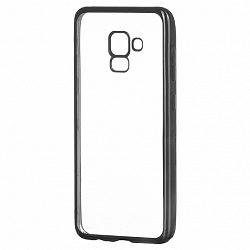 Szilikon tok Metalic Slim Samsung Galaxy A8 2018 A530 Fekete