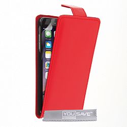 YouSave Flip bőrtok Leather Effect iPhone 6/6s Plus Piros