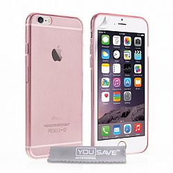 YouSave szilikon tok Ultra Thin Gel iPhone 6/6s Plus Rózsaszín