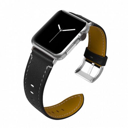 Apple Watch Leather Italy 38/40mm szíj, Black