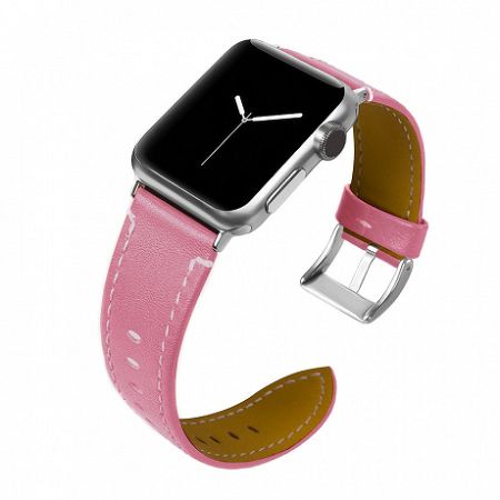 Apple Watch Leather Italy 38/40mm szíj, Pink