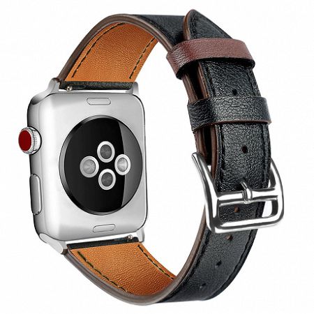 Apple Watch Leather Rome 38/40mm szíj, Black