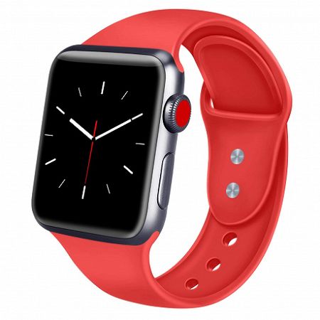 Apple Watch Soft Silicone 42/44mm szíj, Red