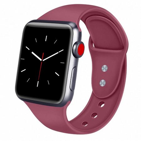 Apple Watch Soft Silicone 42/44mm szíj, Red Wine