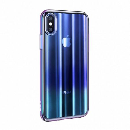 Baseus Aurora műanyag tok Apple iPhone XS Max, kék (WIAPIPH65-JG03)