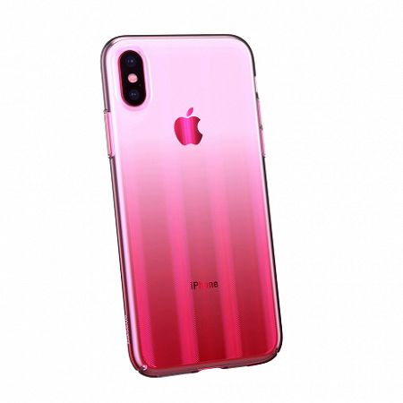 Baseus Aurora műanyag tok Apple iPhone XS Max, rózsaszín (WIAPIPH65-JG04)