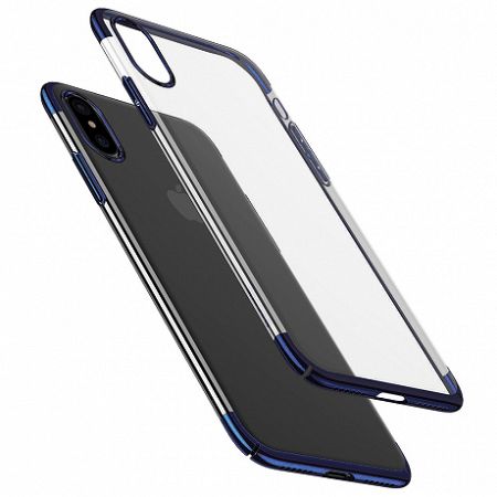 Baseus Glitter műanyag tok iPhone X/XS, kék (WIAPIPHX-DW03)